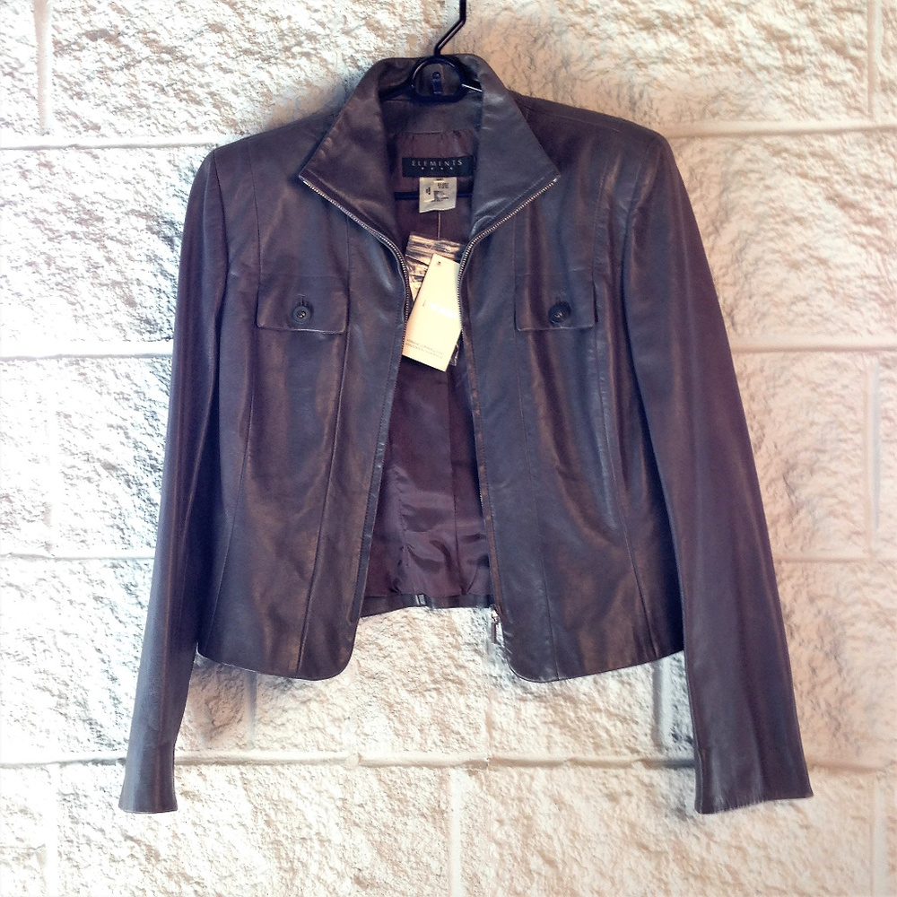 ESCADA Italian Leather Jacket NWT